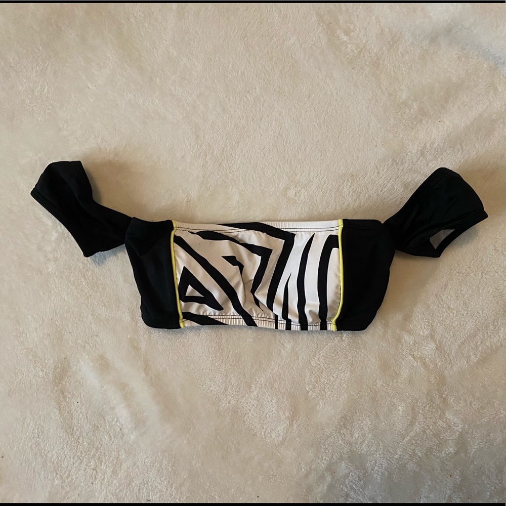 Never worn off the shoulder bikini top